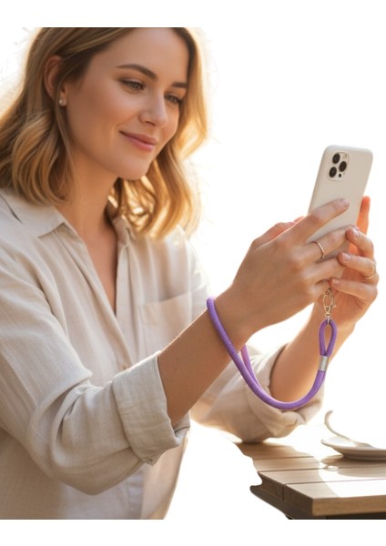 LİLA MOR PARACORD TELEFON EL ASKISI TÜM KILIFLARA UYUMLU