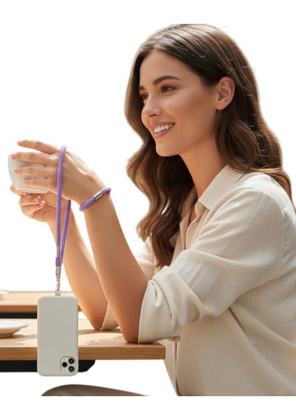 LİLA MOR PARACORD TELEFON EL ASKISI TÜM KILIFLARA UYUMLU