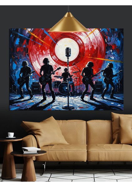Müzük Grubu Dekoratif Kanvas - Mdf Ahşap Tablo indirimleri