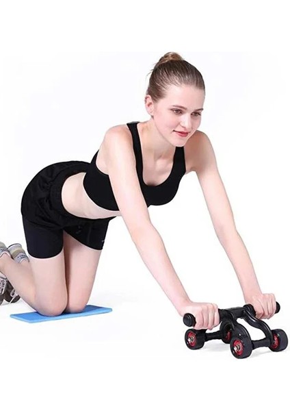 4 Tekerlekli Karın Kası Egzersiz Aleti Güç Tekerleği Karın Göğüs Kas Şekillendirme Spor Aleti fiyatları