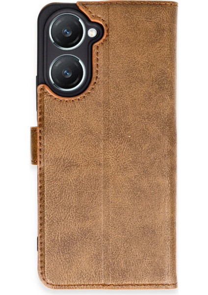 Vivo Y18 Kılıf Trend S Plus Kapaklı Kılıf - TABA-(5796) - N127J039-M91127