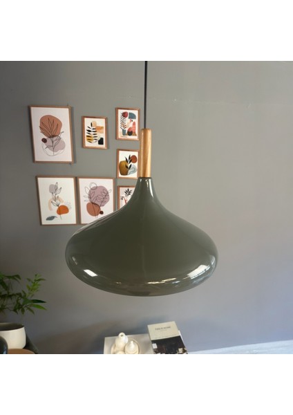 Antrasit Champion Ahşap Başlık Tekli Avize Sarkıt Salon Mutfak Cafe Butik Lamba Aydınlatma Avizeler modelleri