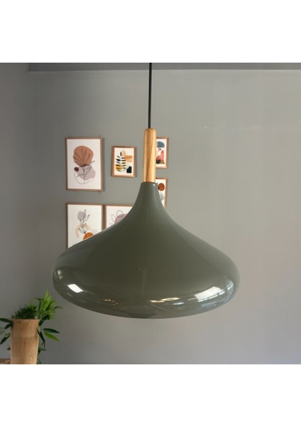 Antrasit Champion Ahşap Başlık Tekli Avize Sarkıt Salon Mutfak Cafe Butik Lamba Aydınlatma Avizeler fırsatları