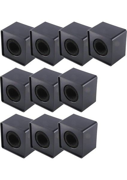 10 Adet Mikrofon Işaretleme Bayrağı Mikrofon Istasyonu-Küp Görüşme Kutusu Stand Bayrakları Şekilli Tutucu Muhabir Enjeksiyonu, Siyah