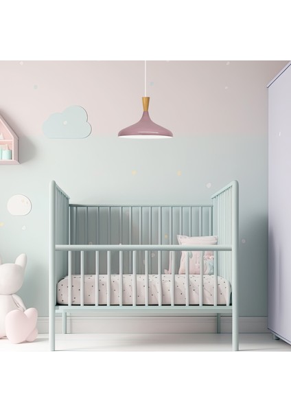 Champion Lila Ahşap Huni Tekli Avize Sarkıt Salon Mutfak Cafe Butik Lamba Aydınlatma Avizeler modelleri