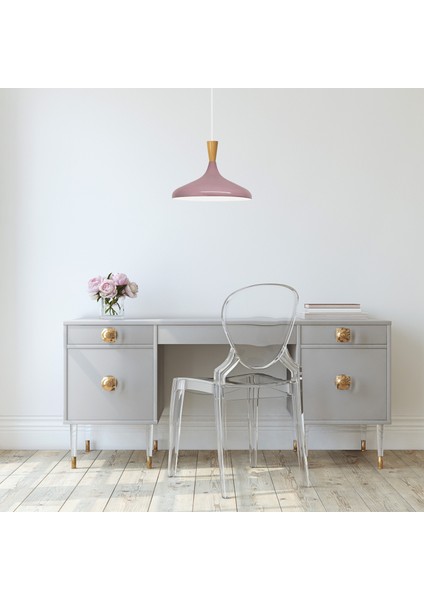 Champion Lila Ahşap Huni Tekli Avize Sarkıt Salon Mutfak Cafe Butik Lamba Aydınlatma Avizeler indirimleri