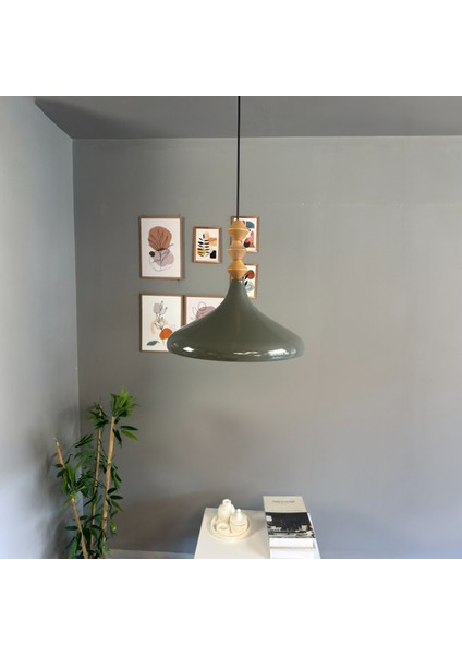 Antrasit Q Ahşap Tekli Avize Sarkıt Salon Mutfak Cafe Butik Lamba Aydınlatma Avizeler fırsatları