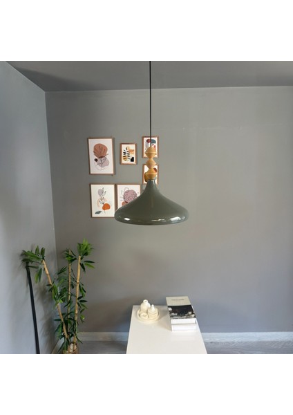 Antrasit Q Ahşap Tekli Avize Sarkıt Salon Mutfak Cafe Butik Lamba Aydınlatma Avizeler indirimleri