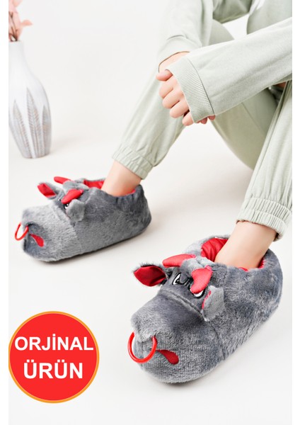 Yumuşak Taban Sevimli Hayvan Panduf Gri fırsatları