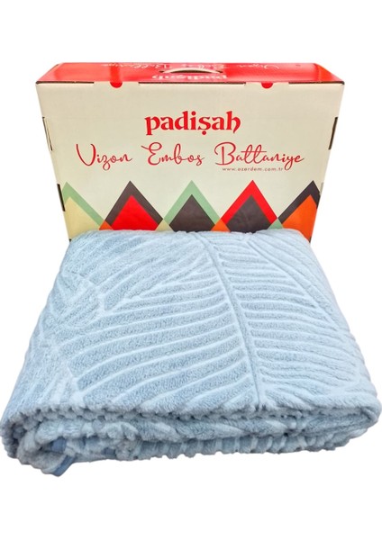 Padişah Emboss Tek Kişilik Battaniye Gri