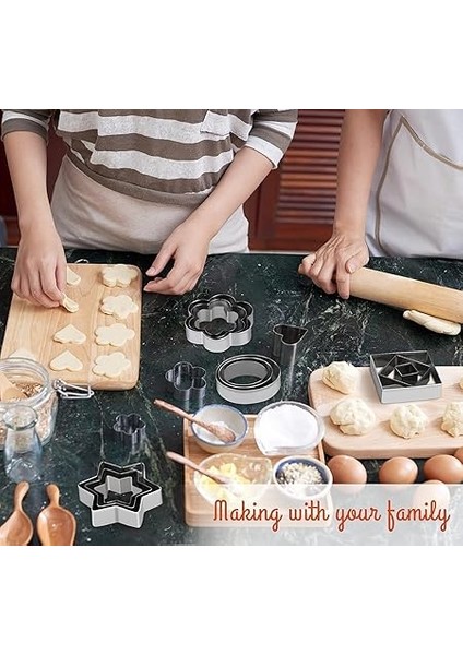 Çok Amaçlı Kurabiye Kalıpları, 5 Farklı Şekil, 3'lü Set (Yuvarlak Şekilli) modelleri