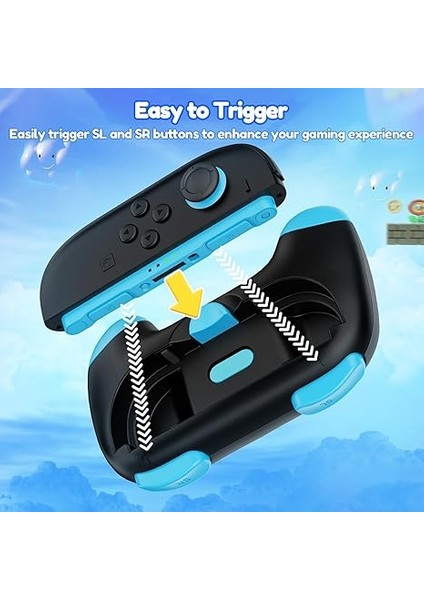 Joy-Con Için Denetleyici Tutamakları Nintendo Switch 2, 2'li Paket Sevimli Konfor Aşınmaya Dayanıklı Sap Kiti Aksesuarları, 2025 Switch 2 Joy-Cons Için Tutucu (Siyah, Turuncu ve Mavi) fırsatları