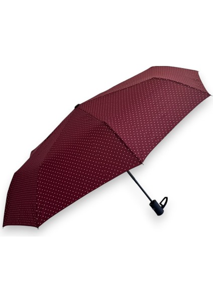 Kırmızı Puantiyeli Tam Otomatik 8 Telli Kısa Şemsiye fiyatları