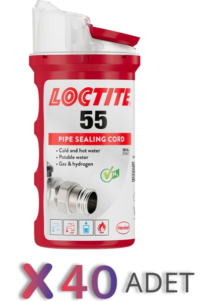 55 - 160MT | Boru Dişli Sızdırmazlık | Silikon Ip | 40 Adet