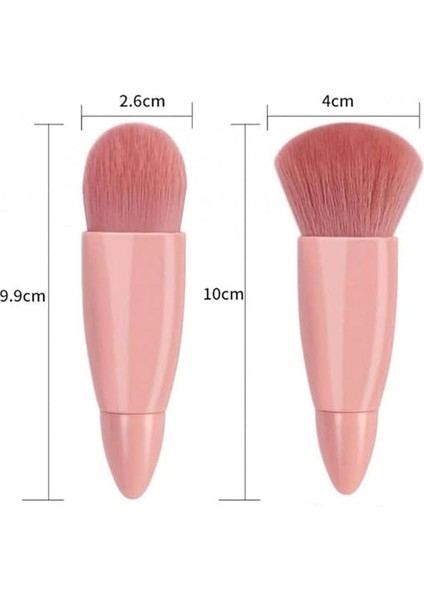 Kolay Alınan Seyahat Makyaj Fırça Seti, 5 Adet Mini Komple Fonksiyonlu Kozmetik Fırça Seti (Aynalı 5 Adet) fırsatları