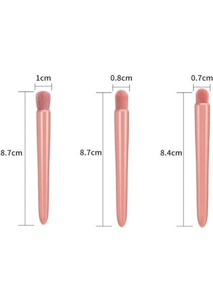 Kolay Alınan Seyahat Makyaj Fırça Seti, 5 Adet Mini Komple Fonksiyonlu Kozmetik Fırça Seti (Aynalı 5 Adet) indirimleri