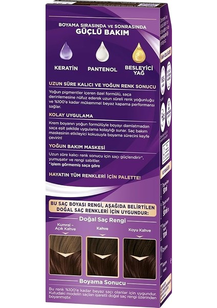 Yoğun Saç Boyası 3.65 Çikolata Kahve fiyatları