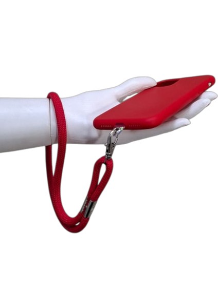 KIRMIZI PARACORD TELEFON EL ASKISI TÜM KILIFLARA UYUMLU