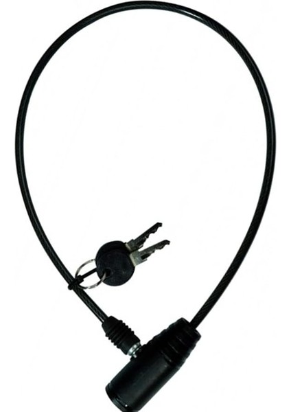 Bisiklet Motor Kask Kilidi 65 cm 1 Adet Çelik Halatlı Dayanıklı Kilit 1410
