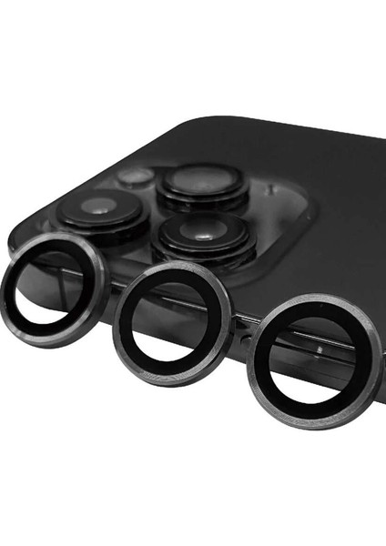 Bfs iPhone 15 Pro Raze Metal Kamera Lens - Titan Gri