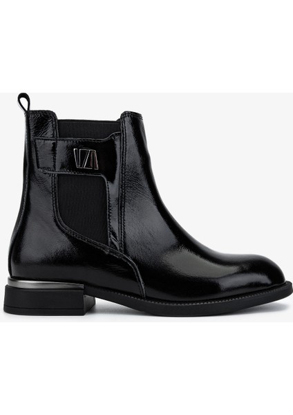 Kadın Deri & Tekstil Siyah Rugan Klasik Bot 849 202510 Bn Bot SK25-26 Sıyah Rugan