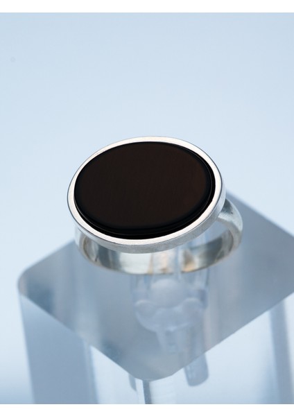 Doğal Oniks Taşlı 925 Ayar Gümüş Erkek Yüzük – Klasik ve Şık fiyatları