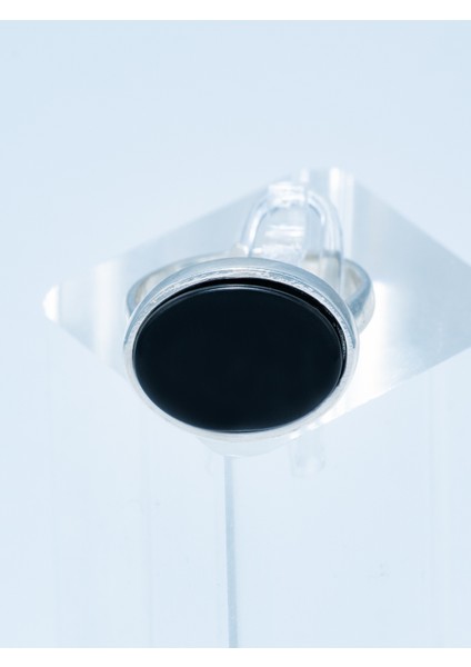 Doğal Oniks Taşlı 925 Ayar Gümüş Erkek Yüzük – Klasik ve Şık fırsatları