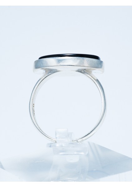 Doğal Oniks Taşlı 925 Ayar Gümüş Erkek Yüzük – Klasik ve Şık indirimleri