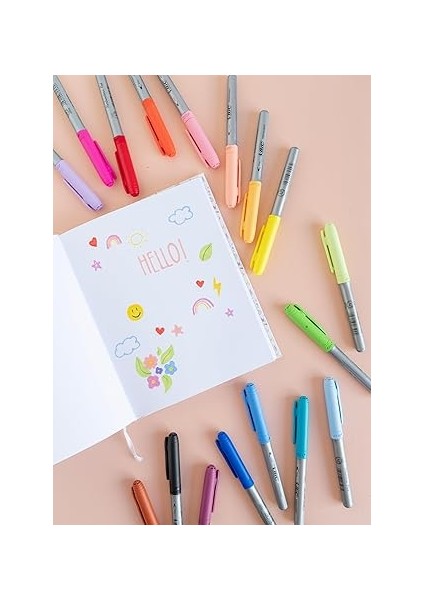 Intensity Marking Colour Permanent Kalıcı Markör, 12'li Blister, 12 Canlı Renk, Kapağı 1 Ay Açık Kalsa Da Kurumayan Mürekkep modelleri