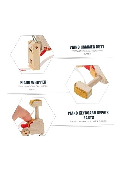 6 Adet Eylem Aksesuarları Piyano Klavyesi Klavye Klavyesi Piyano Çekiç Yedek Kırbaç Flanşı Piyano Yedek Dik Piyano Çekiç Piyano Çekiç Popo Keytar Ahşap Dikey modelleri