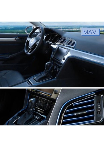 Mavi Araba Oto trim Dekorasyon Şeridi Kauçuk Elastik Kolay Kurulum 5 Metre Şerit Bant (5324) indirimleri