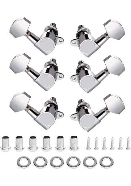 Cb-60 Elektro Gitar Için Kaliteli Profesyonel Burgu Takımı Silver 1 Set