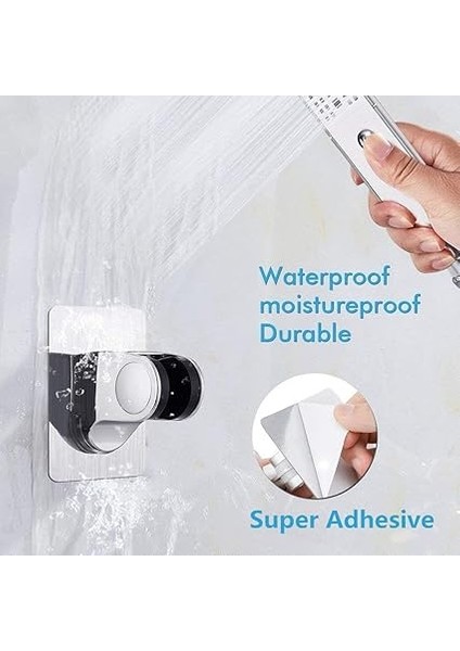 Home Yapışkanlı Krom Duş Askısı,banyo ve Duşa Kabin Için Yapışkanlı Mafsal,duş Başlığı Tutucu indirimleri