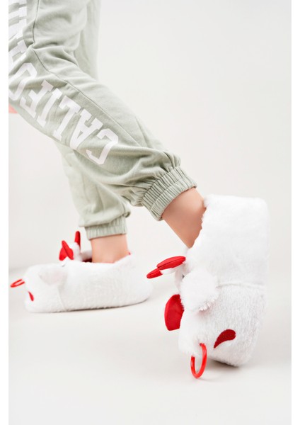 Yumuşak Taban Sevimli Hayvan Panduf Beyaz fırsatları