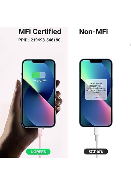 Type-C To Lightning iPhone Data ve Şarj Kablosu Pembe 1.5 Metre indirimleri