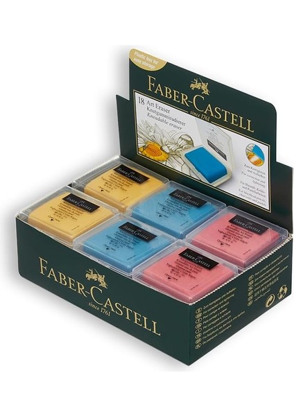 Renkli Hamur Silgi, 18’li, Kutulu, Kolay Şekil Verilebilir, Lekesiz Temizlik, Eğlenceli ve Kullanışlı Tasarım