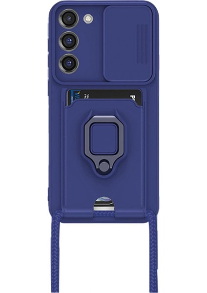 Samsung Galaxy S23 Plus Kılıf Zuma Kartvizitli Yüzüklü Silikon - Lacivert (K95) fiyatları