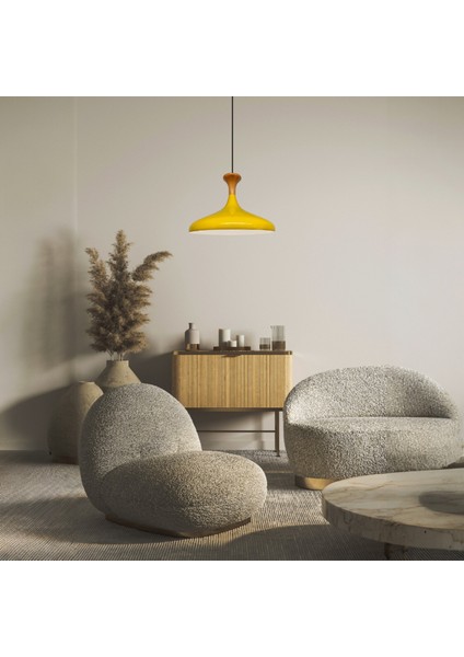 Açık Sarı Ahşap Mantar Başlık Tekli Avize Salon Oturma Odası Mutfak Yatak Odası Sarkıt Modeli modelleri