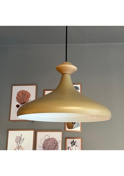 Bej Tekli Avize Topaç Ahşap Başlık Sarkıt Salon Mutfak Cafe Pastane Lamba Aydınlatma fiyatları