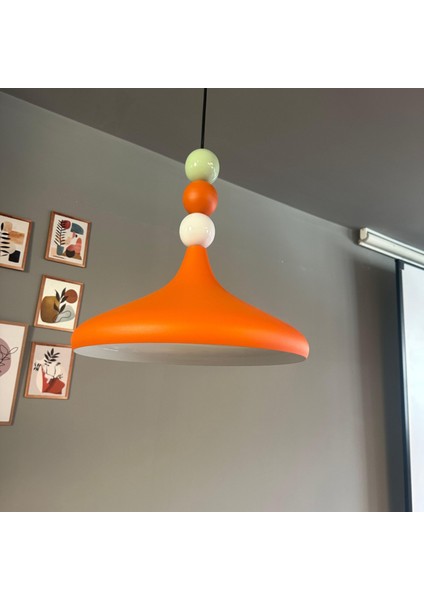 Champion Renkli Boncuk Başlık Tekli Avize Sarkıt Salon Mutfak Butik Lamba Aydınlatma Avizeler