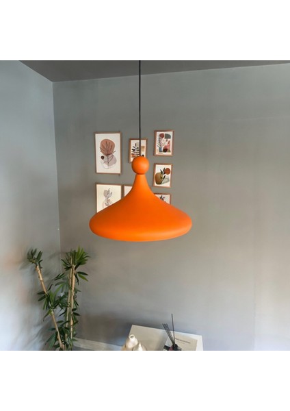 Champion Turuncu Boncuk Başlık Tekli Avize Sarkıt Salon Mutfak Butik Lamba Aydınlatma Avizeler fırsatları