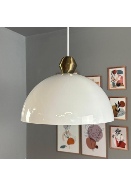 Yimpi Avize Tekli Eskitme Boncuk Başlık Sarkıt Salon Kuaför Cafe Dekoratif Aydınlatma Pastane