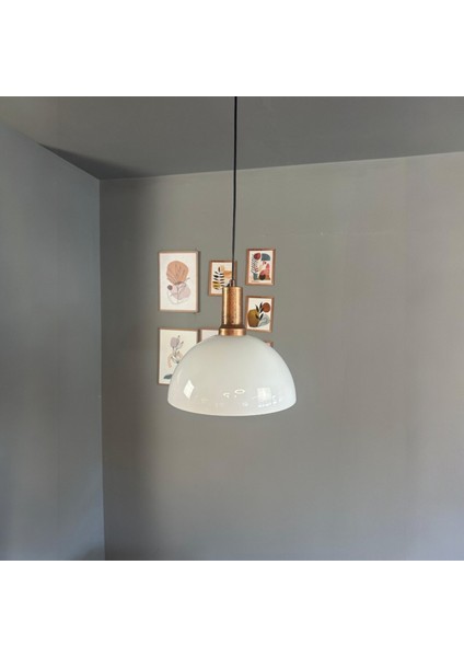 Yimpi Beyaz Avize Patina Fener Başlık Tekli Sarkıt Salon Mutfak Kuaför Cafe Lamba Dekoratif modelleri