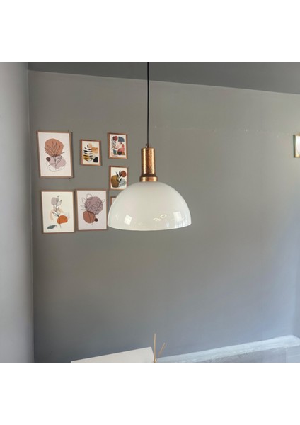 Yimpi Beyaz Avize Patina Fener Başlık Tekli Sarkıt Salon Mutfak Kuaför Cafe Lamba Dekoratif fırsatları