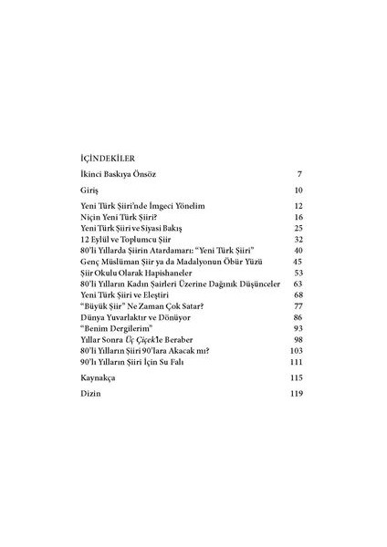 Yeni Türk Şiiri “80’li Yıllar” fiyatları