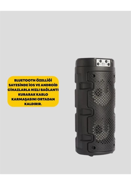 Kompakt Tasarım, Yüksek Ses Performansı – Çoklu Giriş Seçenekli Kablosuz Hoparlör (Bluetooth, Usb, Sd Kart, Aux) fırsatları