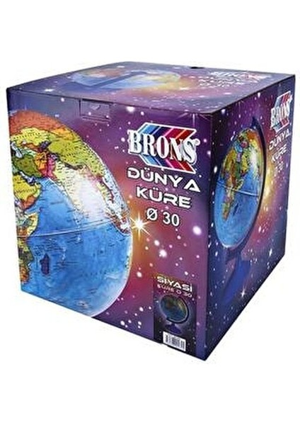 30 cm Siyasi Küre Tüm Ülkeleri Gösteren Mavi Renkli Dünya Haritası fiyatları
