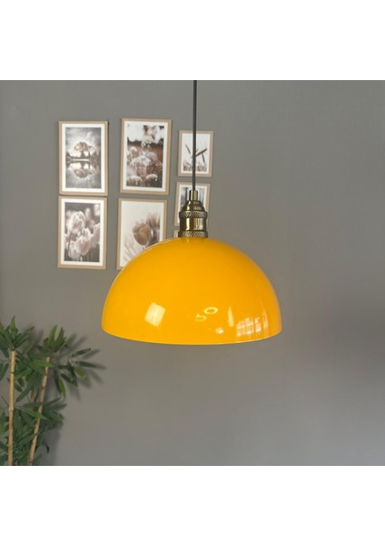 Yimpi Sarı Avize Tekli Sarkıt Lale Başlık Salon Mutfak Kuaför Lamba Dekoratif Aydınlatma Pastane fiyatları