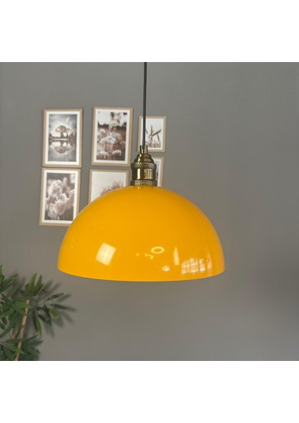 Yimpi Sarı Avize Tekli Sarkıt Lale Başlık Salon Mutfak Kuaför Lamba Dekoratif Aydınlatma Pastane indirimleri