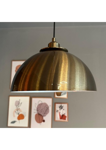 Yimpi Eskitme Avize Tekli Eskitme Ufo Yarım Lale Başlık Sarkıt Salon Dekoratif Aydınlatma Pastane